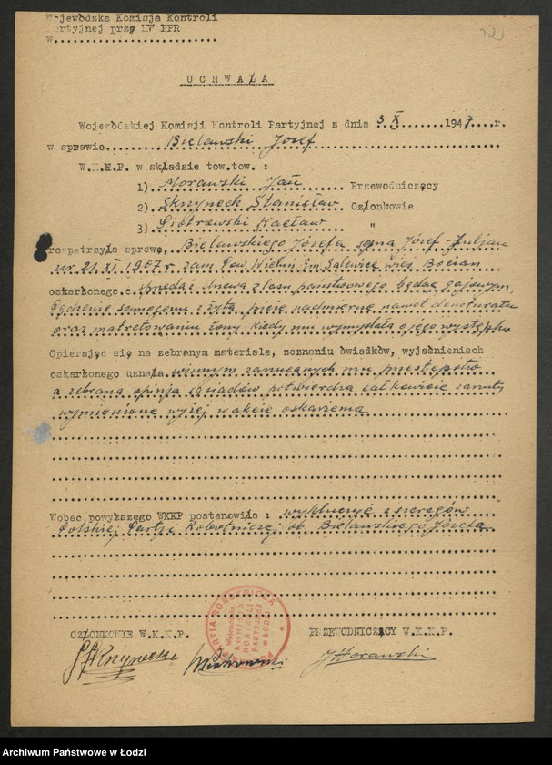 Obraz 13 z jednostki "[Uchwały WKKP A-O]"