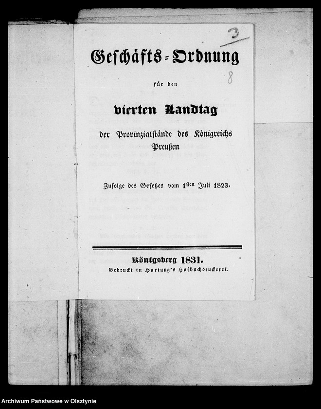 image.from.unit.number "/Denkschriften, Gutachten, Beschwerden usw. die vom IV. Provinzialständischen Landtag dem Kreistag in Angerburg v. d. Deputirten des I. Standes Gen Lt. Gf. L. abgestattet wurden/"