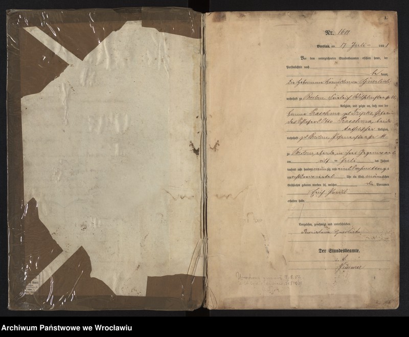 image.from.unit.number "Geburts-Neben-Register Breslau I 1891 Band 5"