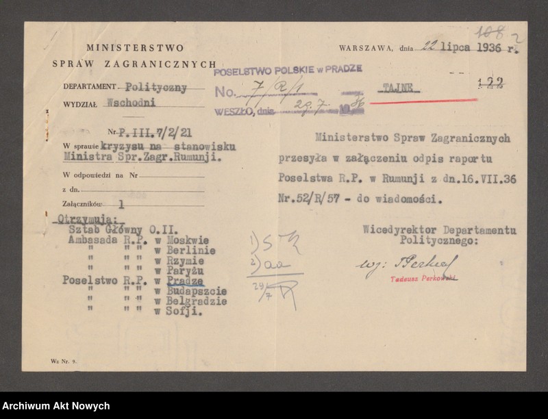 image.from.unit "Rumunia: Rozgrywki polityczne związane z mianowaniem nowego ministra spraw zagranicznych (raport Poselstwa RP w Bukareszcie, korespondencja)"