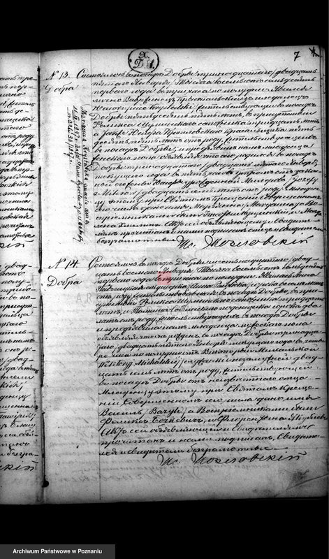 Obraz 8 z jednostki "Księga urodzeń, małżeństw, zgonów"