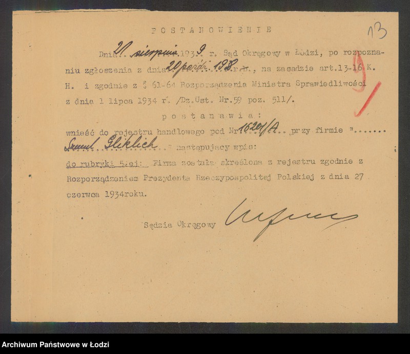 Obraz 15 z jednostki "Szmul Gliklich – sprzedaż mięsa"