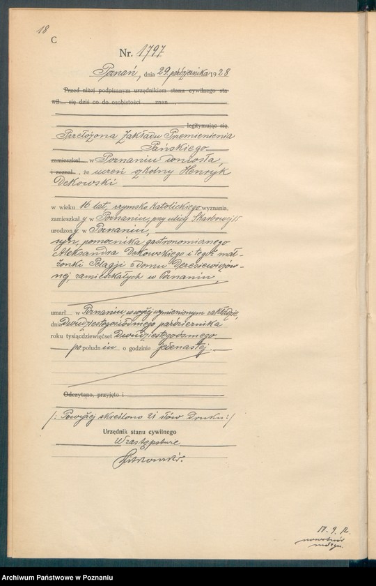 Obraz 20 z jednostki "Księga miejscowa zgonów tom IV [Rejestr główny zgonów]"