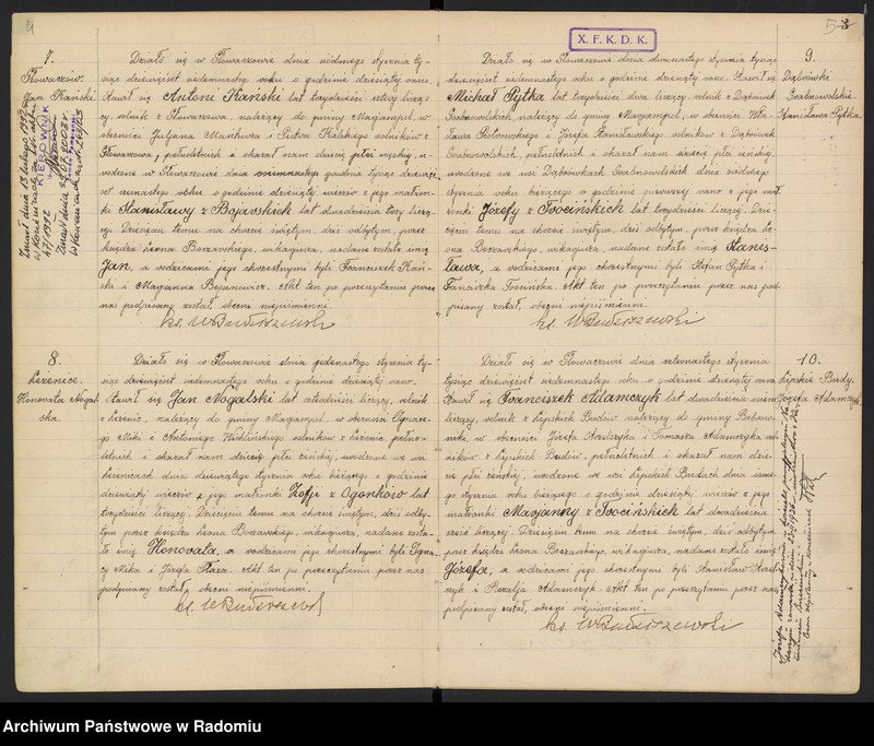 image.from.unit.number "Urząd Stanu Cywilnego w Głowaczowie Akta urodzeń, małżeństw, zgonów 1917 rok"