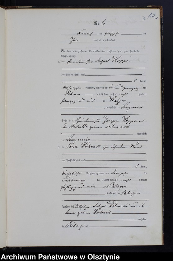 image.from.unit.number "Heiraths-Haupt-Register Nr 1 - 20"
