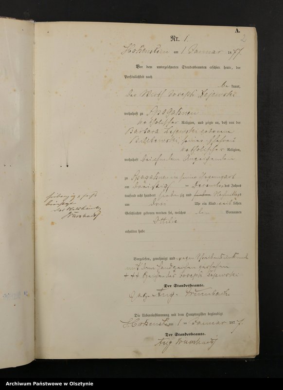 Obraz z jednostki "Geburts-Neben-Register Nr 1 - 305"