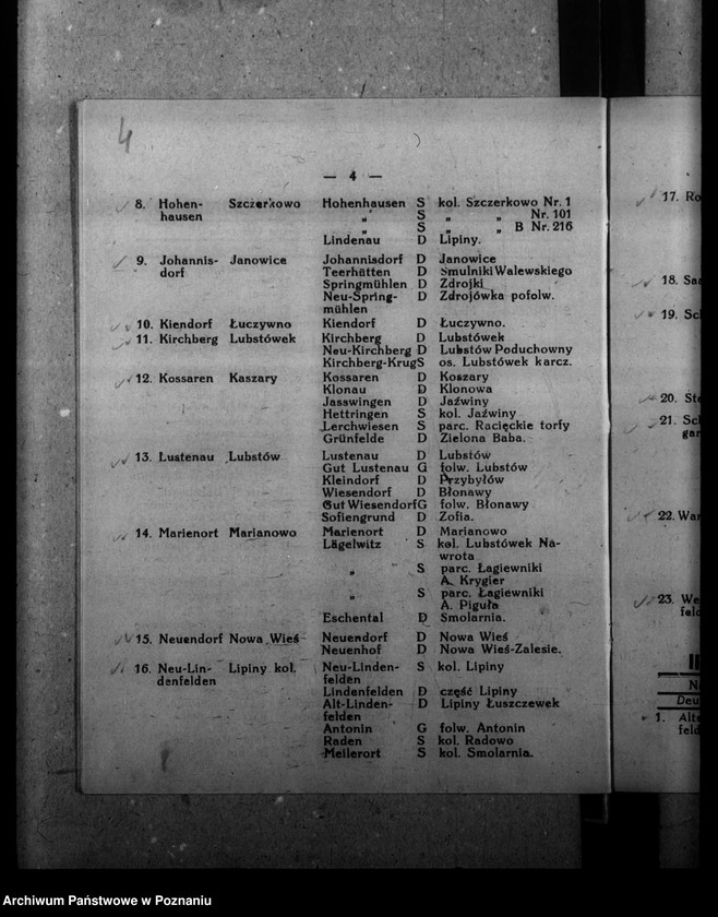 Obraz 9 z jednostki "Ortsverzeichnis des Kreises Warthbrücken"