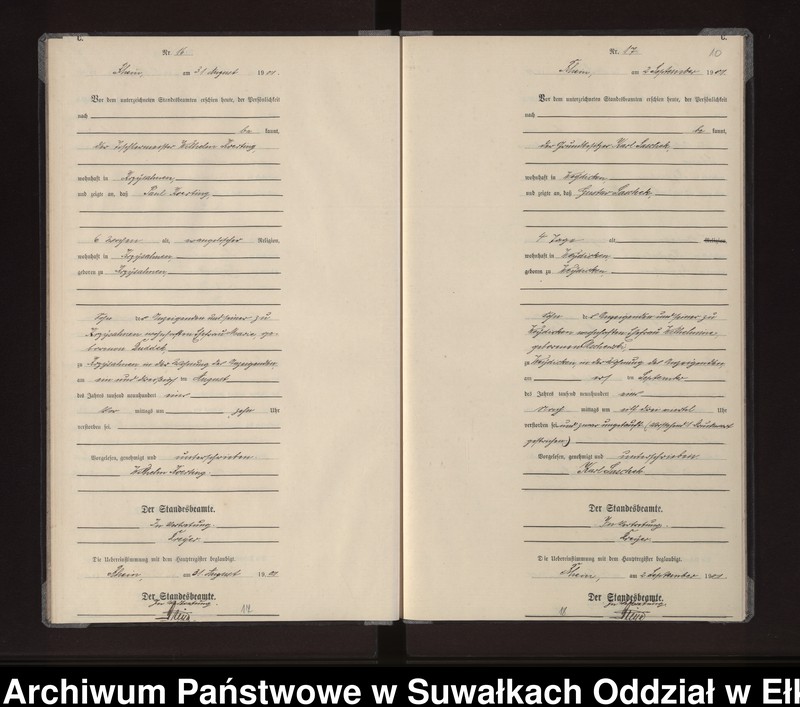 image.from.unit.number "Sterbe-Neben-Register des Königlichen Preussischen Standes-Amtes Gneist Kreis Loetzen"