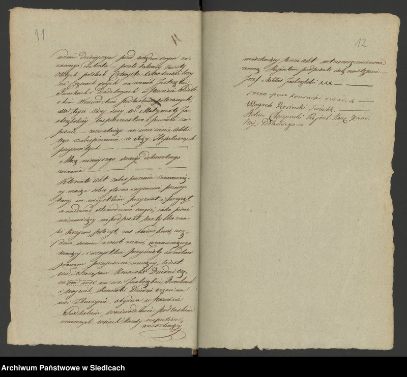 Obraz 10 z jednostki "Księga II Rok 1822 akta niehipoteczne Adama Chojnackiego Rejenta [Akta notarialne od nr 1 do nr 312]"