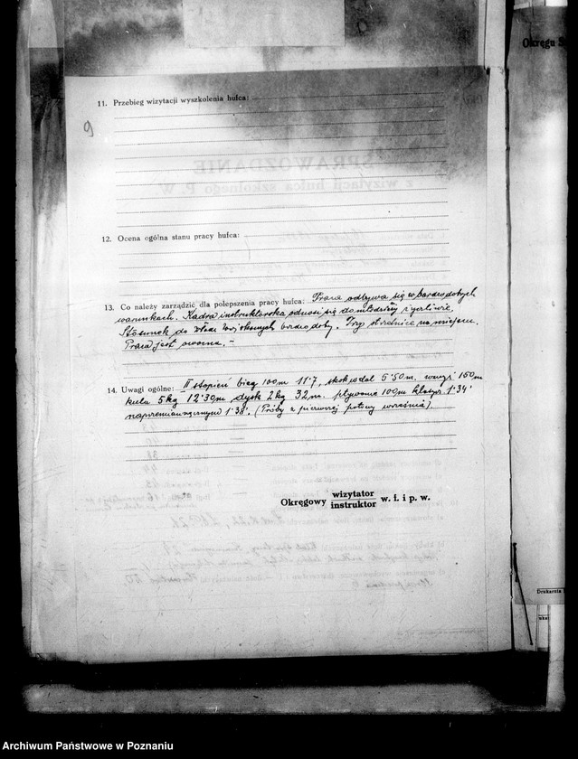 Obraz 12 z jednostki "[Sprawozdania roczne ze sprawności fizycznej członków hufca szkolnego P.W.]"