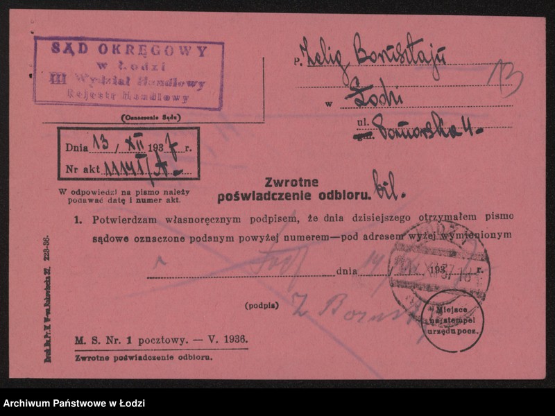 Obraz 15 z jednostki "Zelig Bornsztajn- sprzedaż ubiorów męskich i damskich"