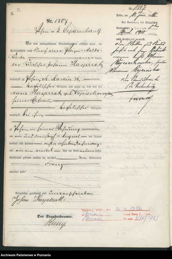 Obraz 15 z jednostki "Księga urodzeń t. IV"