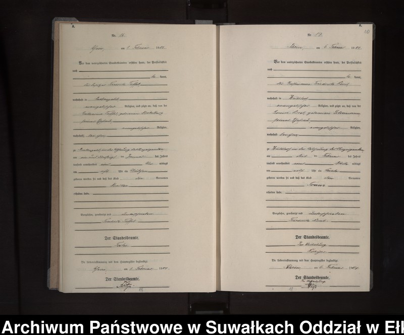 image.from.unit.number "Geburts-Neben-Register des Königlichen Preussischen Standes-Amtes Orlen Kreis Loetzen"