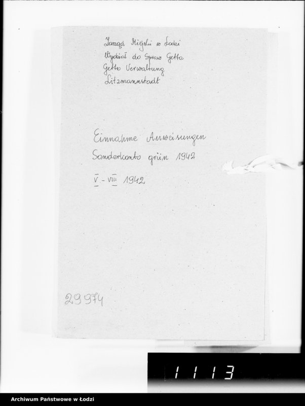 Obraz 4 z jednostki "Einnahme Anweisungen Sonderkonto"