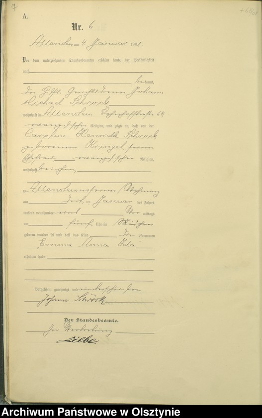 image.from.unit.number "Geburts-Haupt-Register Tom I,Nr 1 - 396"