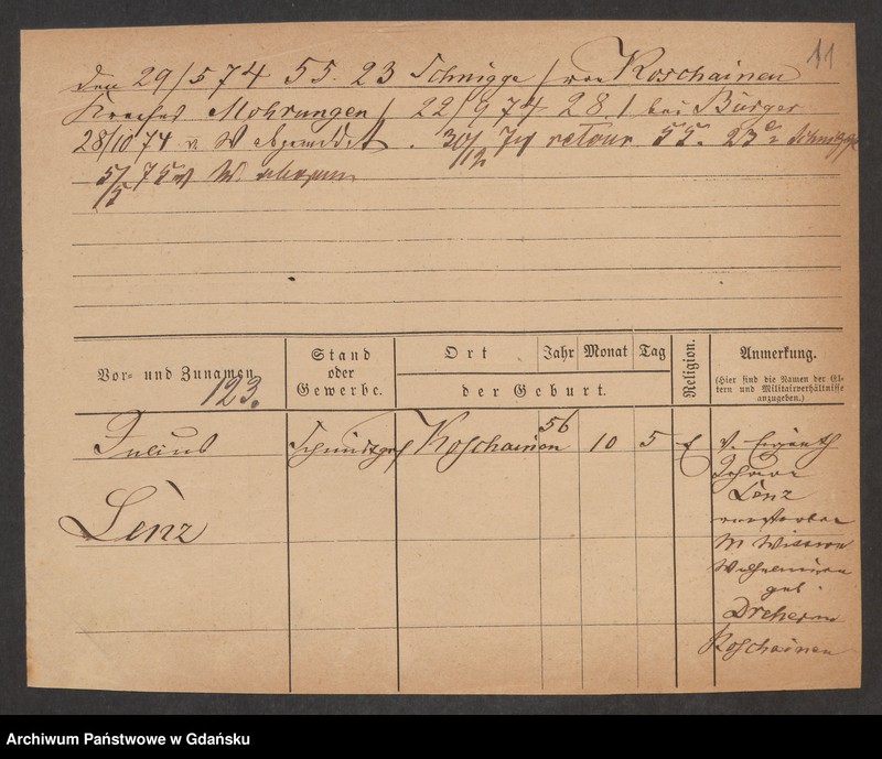 image.from.unit.number "Karty meldunkowe: Lenz Ilse- Leopoldt"