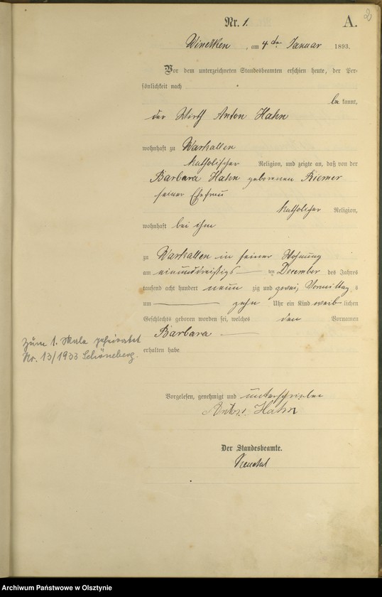 image.from.unit.number "Geburts-Haupt-Register Nr 1 - 99"