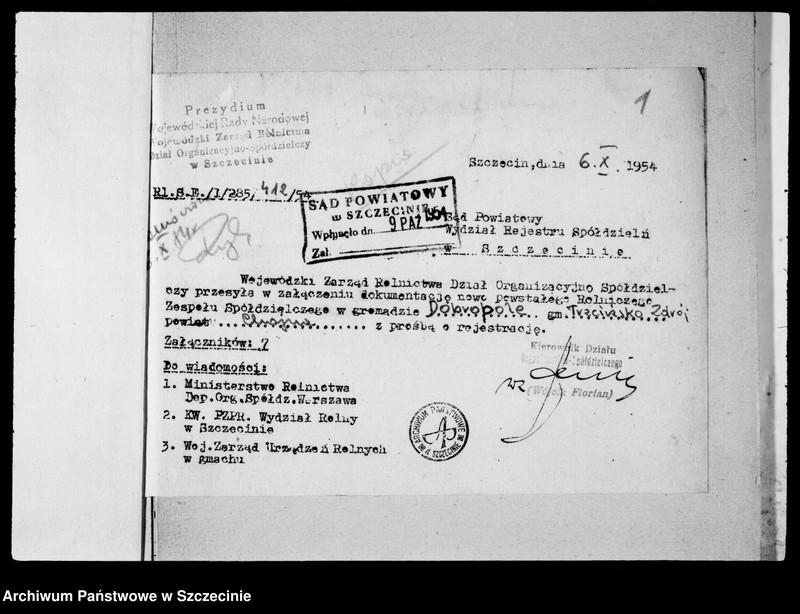 Obraz 5 z jednostki "Rolniczy Zespół Spółdzielczy "Jutrzenka" z siedzibą w Dobropolu powiat Chojna - organizacja"