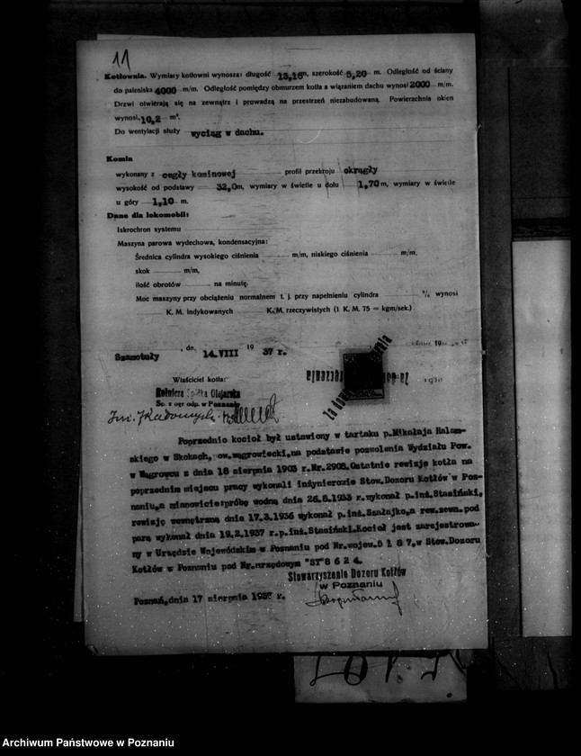 Obraz 15 z jednostki "Rolnicza Spółka Olejarska w Szamotułach nr woj. kotła 5187"