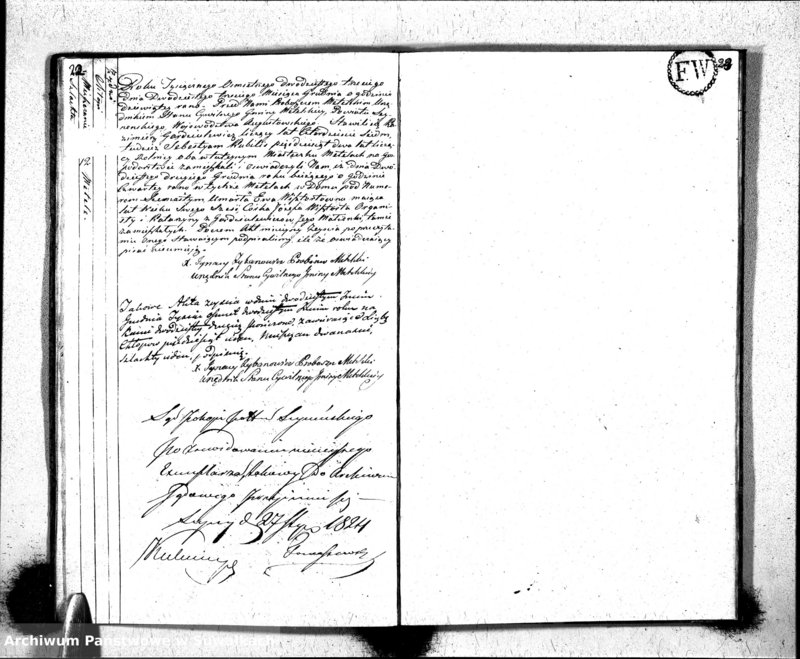 Obraz 14 z jednostki "Księga Aktów Zeyscia Urzędnika Stanu Cywilnego Gminy Metelskiey Pttu Seyneńskiego Woiewództwa Augustowskiego Od dnia 1-o Stycznia Tysiąc Osimset Dwodziestego Trzeciego roku 1823"