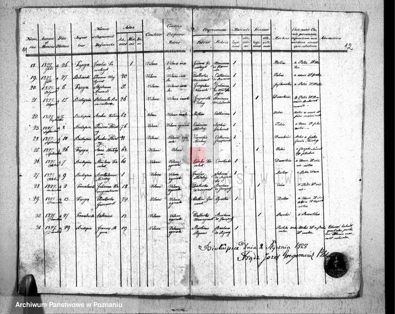 Obraz 8 z jednostki "Metryki urodzonych, zaślubionych i zmarłych"