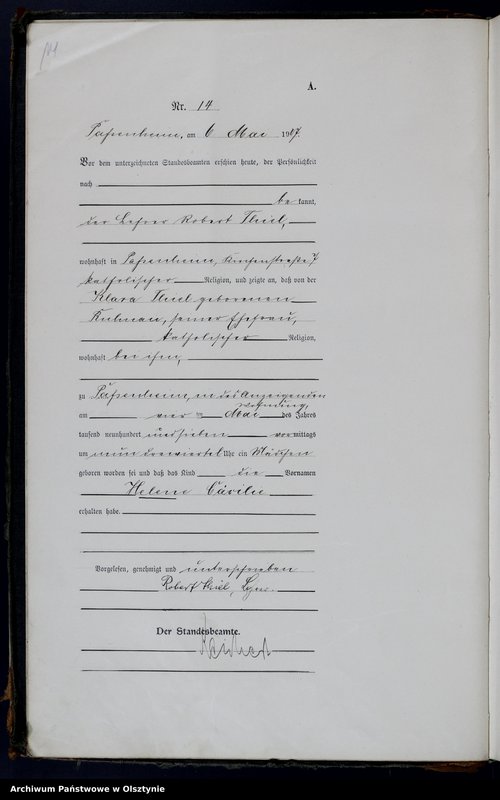 image.from.unit.number "Geburts-Haupt-Register Nr 1 - 55 [1907], Nr 1-67 [1908], Nr 1-60 [1909], Nr 1-68 [1910]"