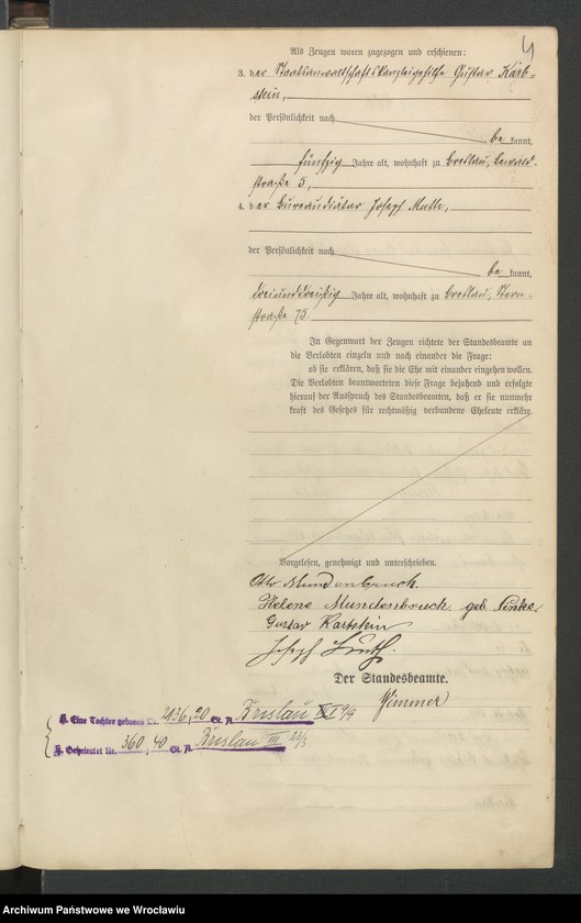 image.from.unit.number "Heiraths-Haupt-Register Breslau IV 1899 Band 3"