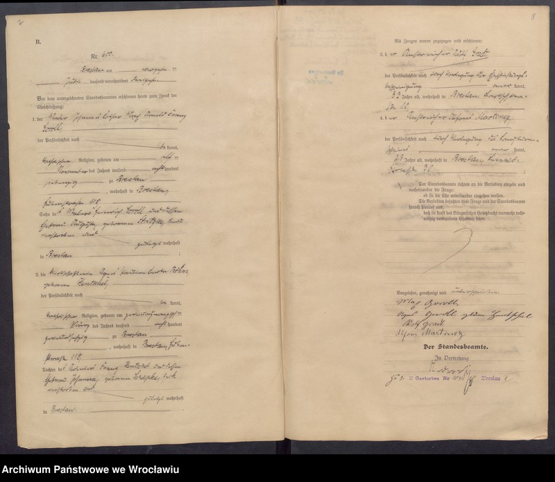 image.from.unit.number "Heiraths-Haupt-Register Breslau II 1913 Band 4"