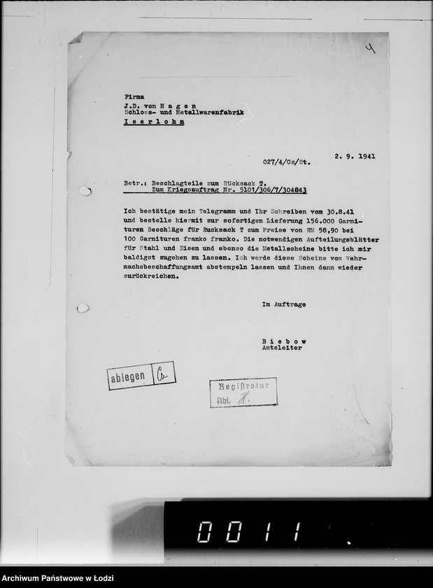 Obraz 9 z jednostki "[Korespondencja z urzędami, firmami i instytucjami] Lit.Ha-Hem."