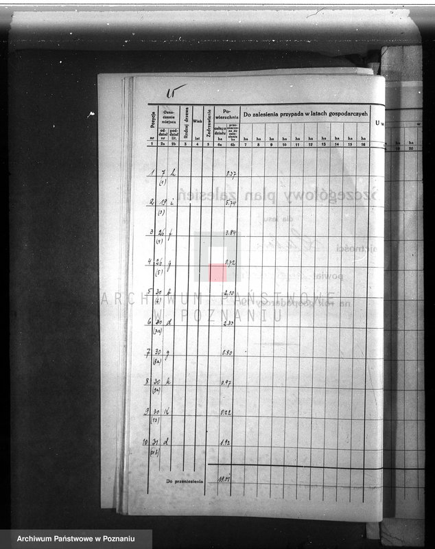 Obraz 17 z jednostki "Dodatkowy plan urządzania lasu dla lasu majątku Lubosz powiatu międzychodzkiego"