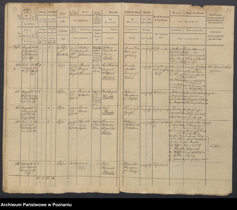 Obraz 19 z jednostki "Duplikat des Taufregisters"