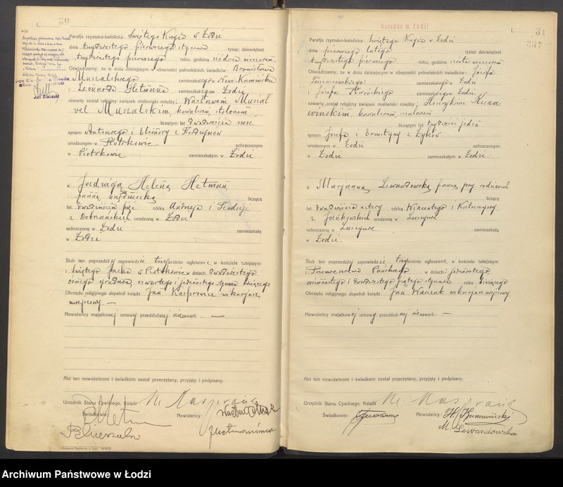 Obraz 18 z jednostki "Akta małżeństw"