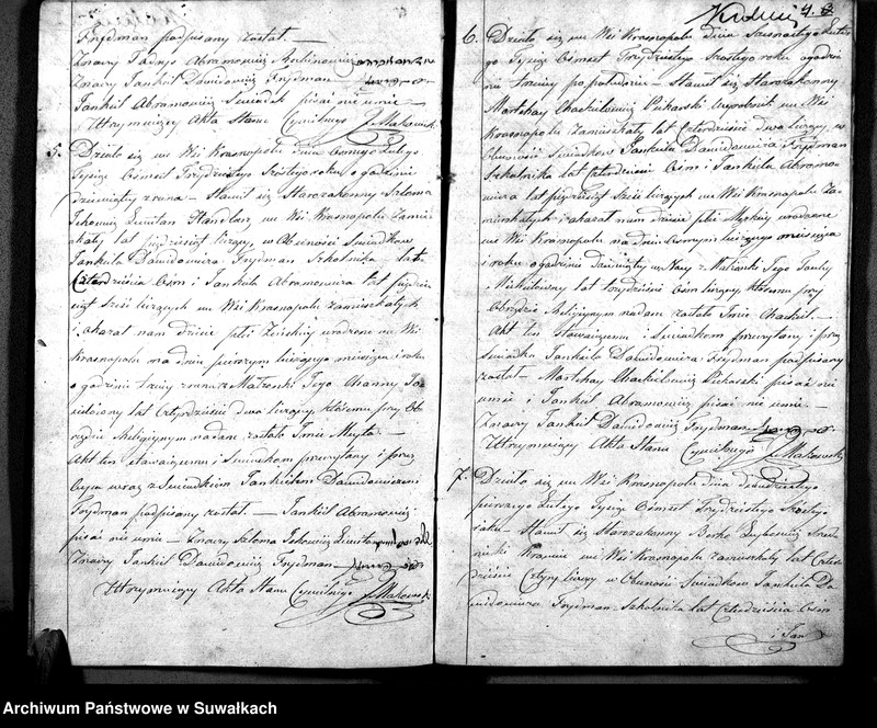 image.from.unit.number "Duplikat Akt Urodzonych, Zaślubionych i Zmarłych z roku 1836 Okręgu Krasnopolskiego"