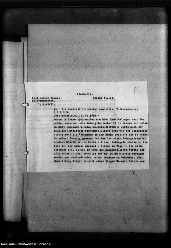 Obraz 9 z jednostki "Ermordung von zwei unbekannten jungen Volksdentschen in Nessan (Nieszawa)"