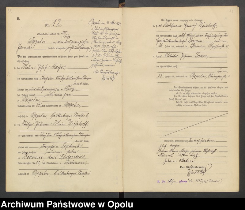 Obraz 15 z jednostki "[Rejestr Małżeństw] 1928 Nr 1-248"