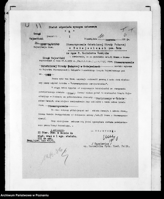 Obraz 10 z jednostki "/Stowarzyszenie ochotniczej straży pożarnej powiatu żnińskiego/ litery od B-M"