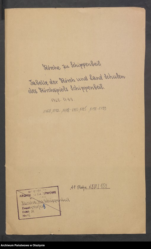 image.from.unit.number "Tabelle der Kirch- und Landschulen"