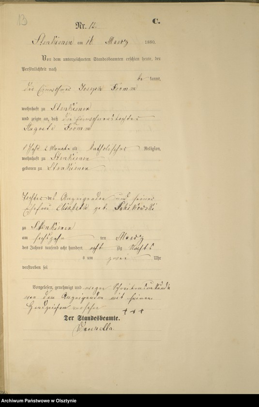 Obraz 15 z jednostki "Sterbe-Haupt-Register Nr 1 - 49"