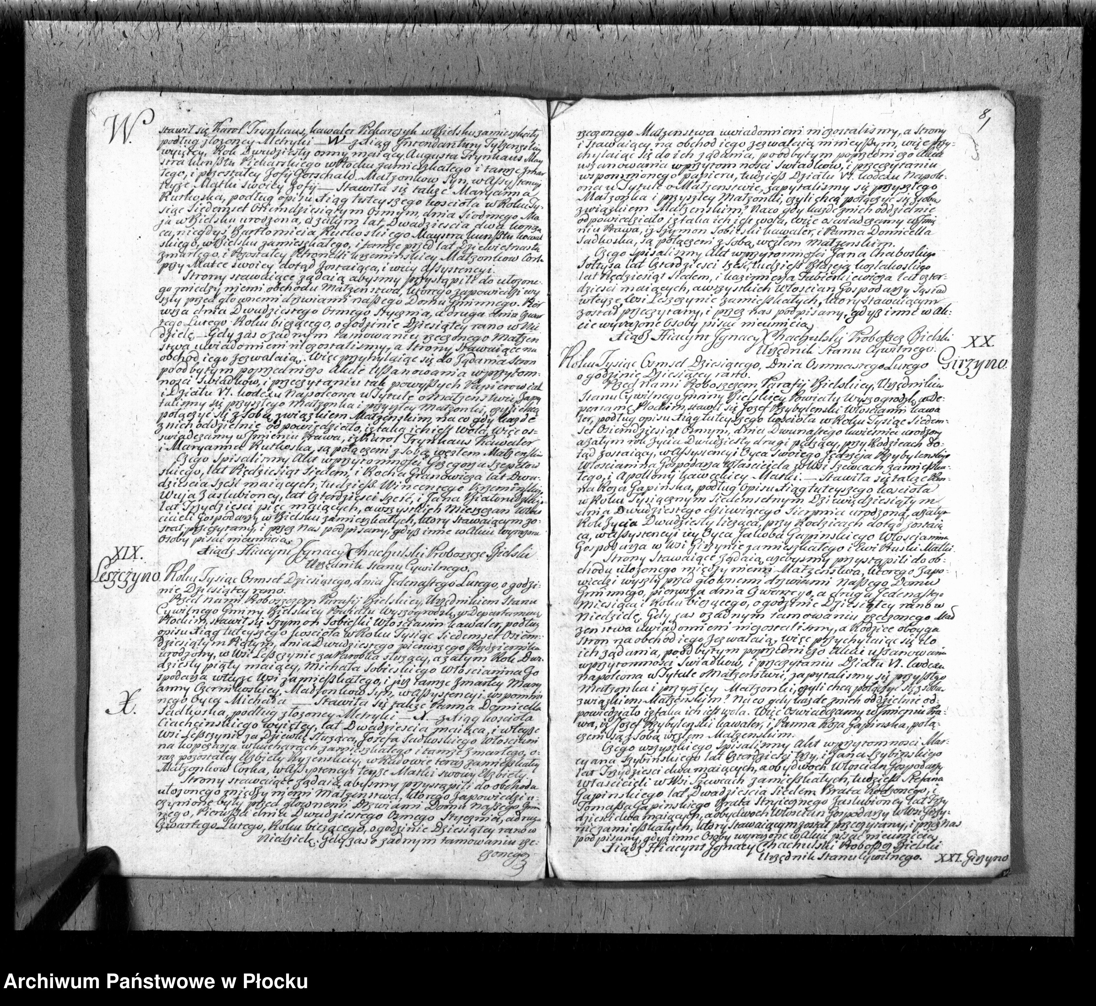 Skan z jednostki: Akta małżeństw