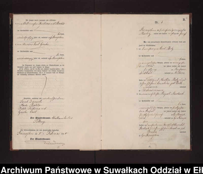 image.from.unit.number "Heiraths-Neben-Register des Preussischen Standes-Amtes Gr. Konopken Kreis Loetzen"