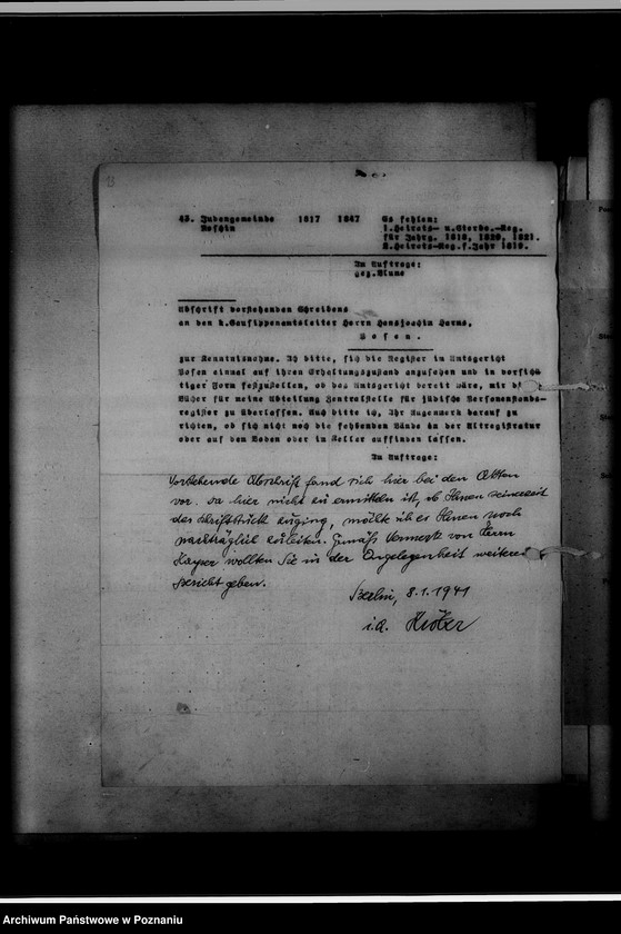 Obraz 16 z jednostki "Register der Juden, Dissidenten und Kirchenbuchduplikate der Amtsgerichte des Warthegaues"