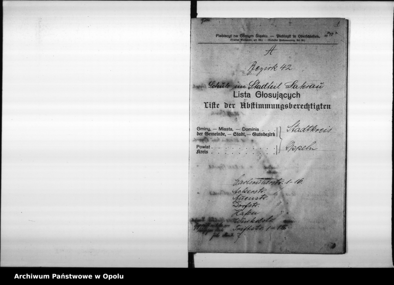 Obraz 5 z jednostki "42. Wahlbezirk Wahllokal: Schule Stadtteil Sakrau"