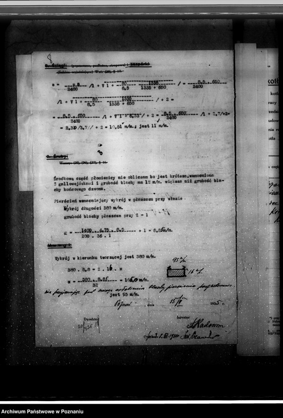 Obraz 11 z jednostki "Fabryka dywanów i chodników w Lubaszu pow. czarnkowski - St. Kluz nr fabryczny kotła 3102 nr woj. kotła 2952"