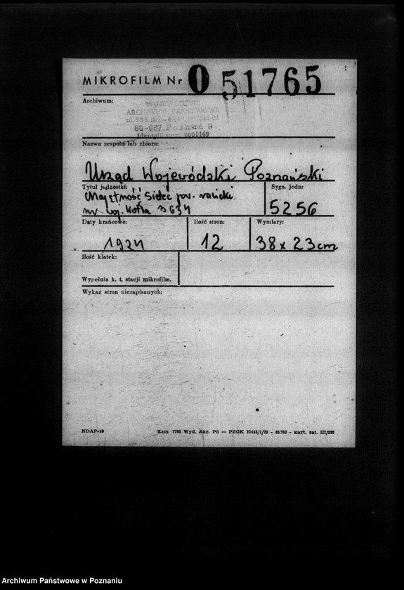 Obraz 2 z jednostki "Majętność Sielec powiat rawicki nr woj. kotła 3634"