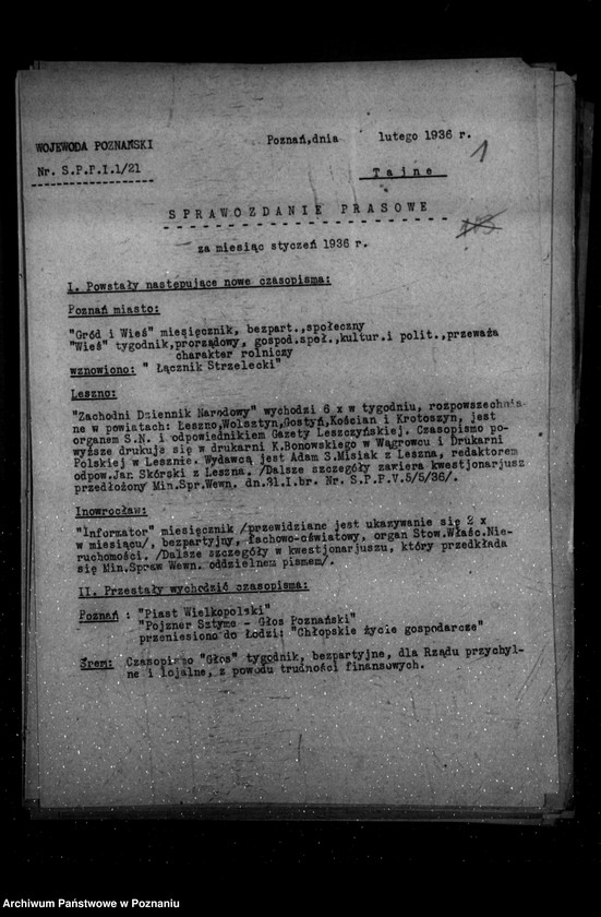 Obraz 5 z jednostki "Sprawozdania prasowe za czas od stycznia do grudnia 1936 r."