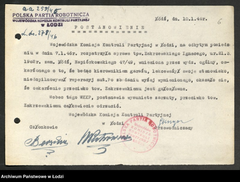 Obraz 7 z jednostki "Postanowienia [i oskarżenia] Komisji"