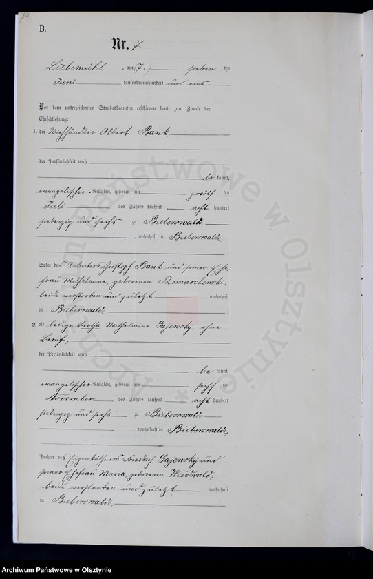 image.from.unit.number "Heiraths-Neben-Register Nr 1 - 33"