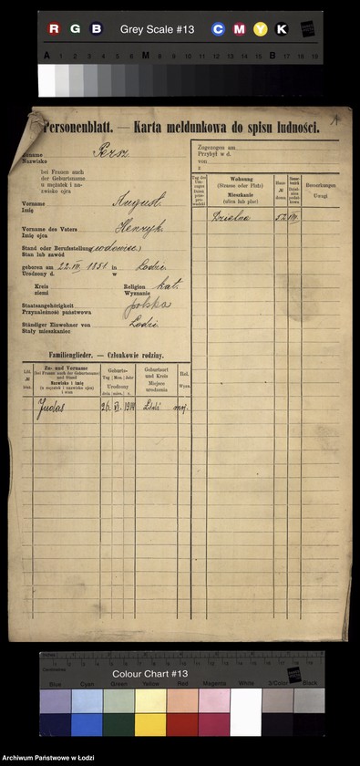 Obraz 3 z jednostki "[Spis ludności Łodzi] Persz-Petrykowski"