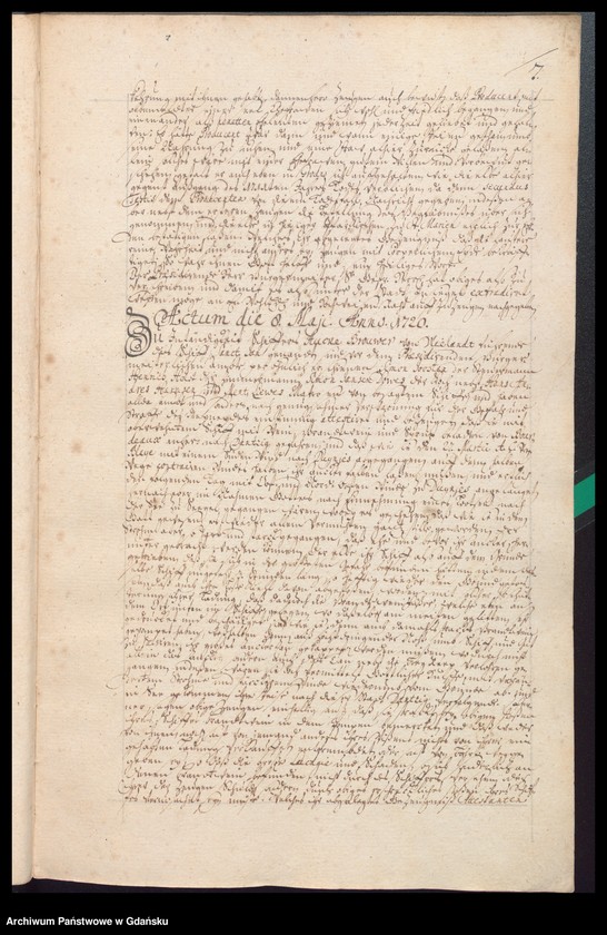 image.from.unit.number "Actum coram officio […] Gabrielis a Boemeln Praeconsulis ac Praesidis [27.III.1720-14.III.1721] Gabrielis a Boemeln ac Fisci Administratoris [18.III.1720-10.III.1721] /indeks/"
