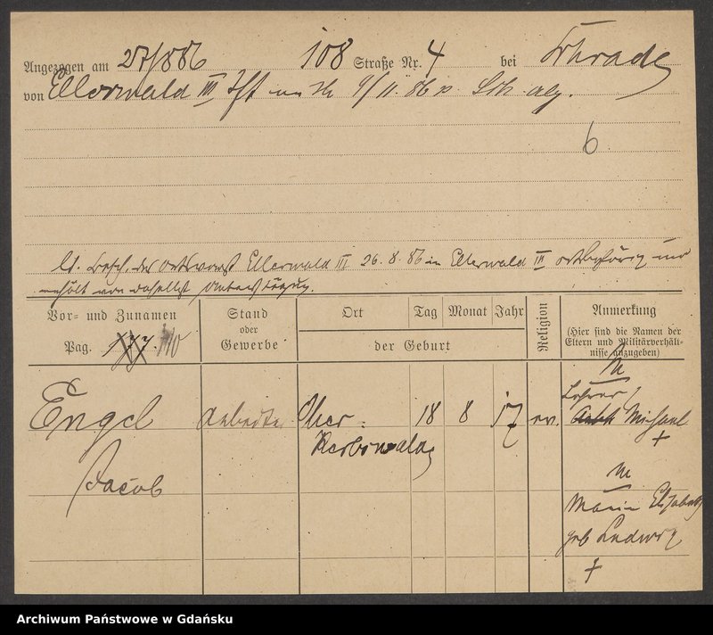 image.from.unit.number "Karty meldunkowe: Engel J. - Engler"